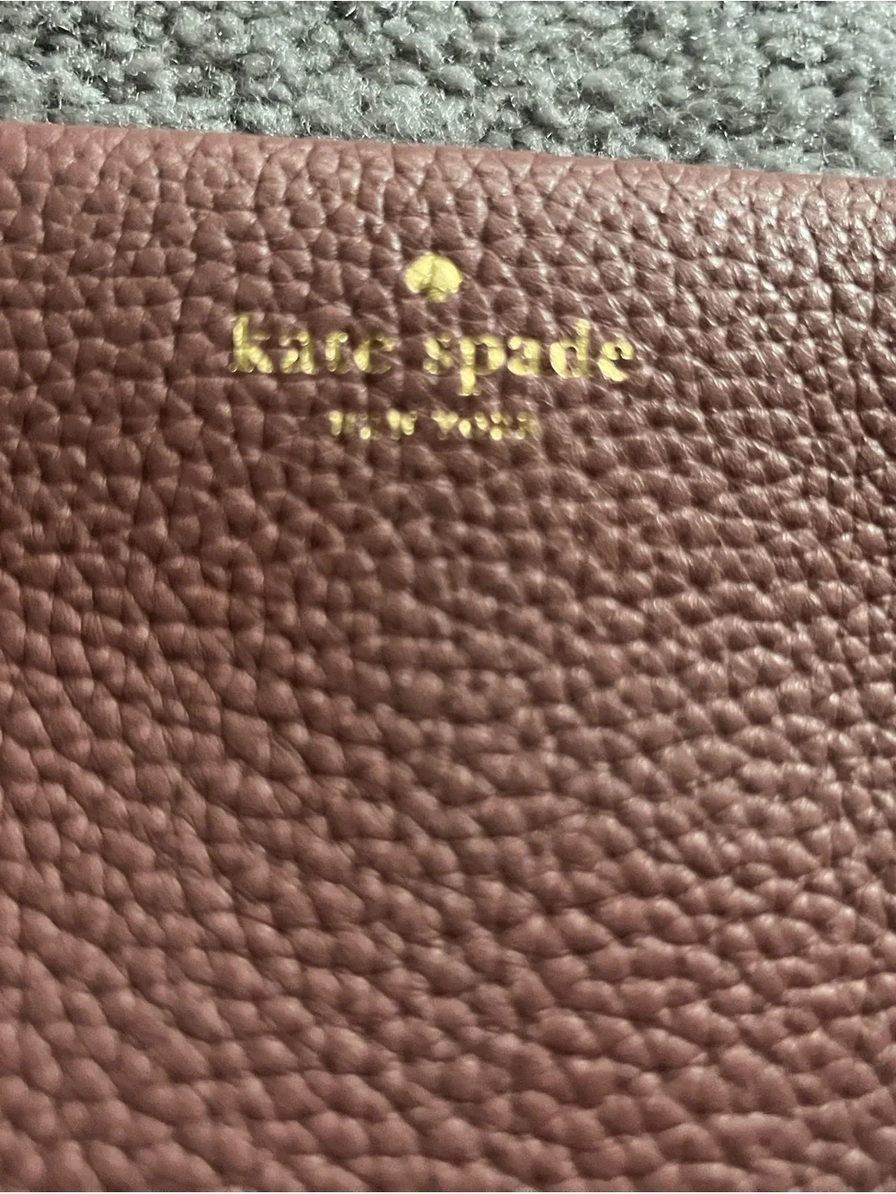 kate spade Pebbled Leather Shalapalmer drive- nutmeg